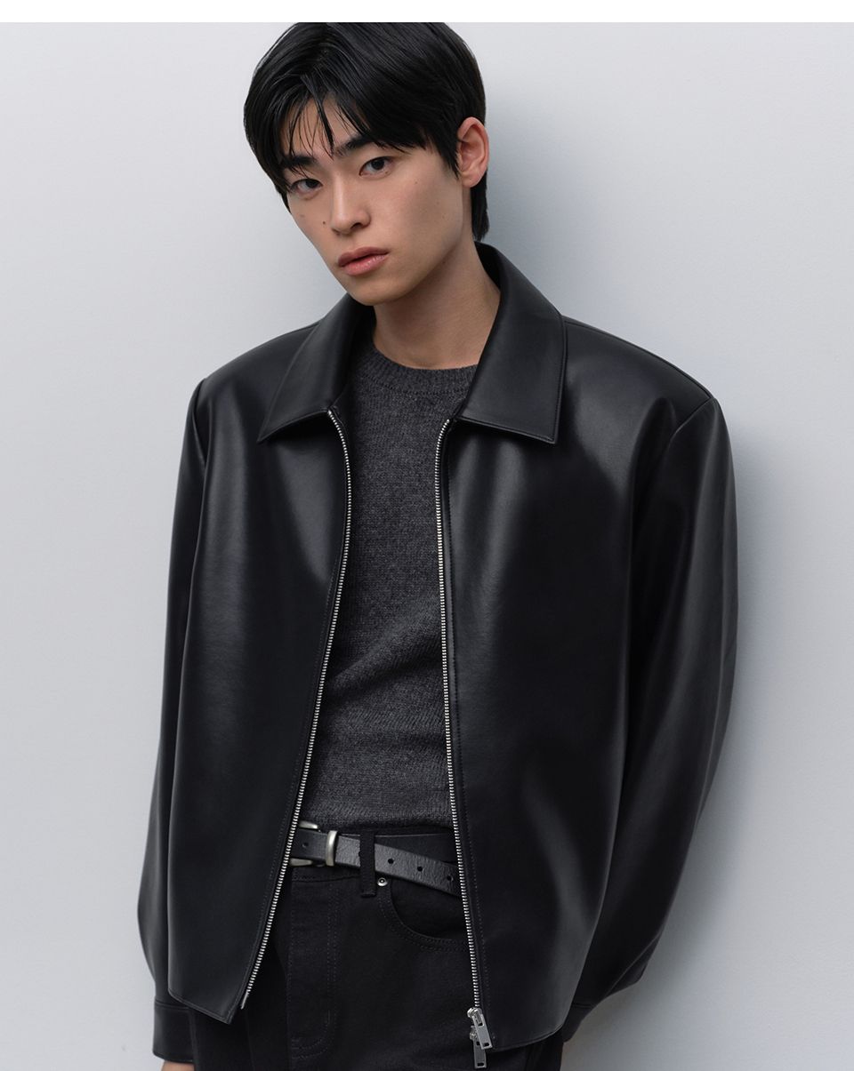 MUSINSA | MUSINSA STANDARD Synthetic Leather Oversized Single