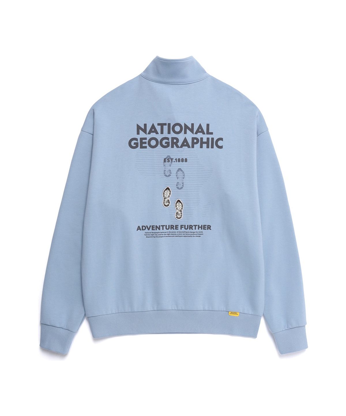내셔널지오그래픽(NATIONALGEOGRAPHIC) N261USW922 론트라 그래픽 세미오버핏 하프집업 맨투맨 G/BLUE