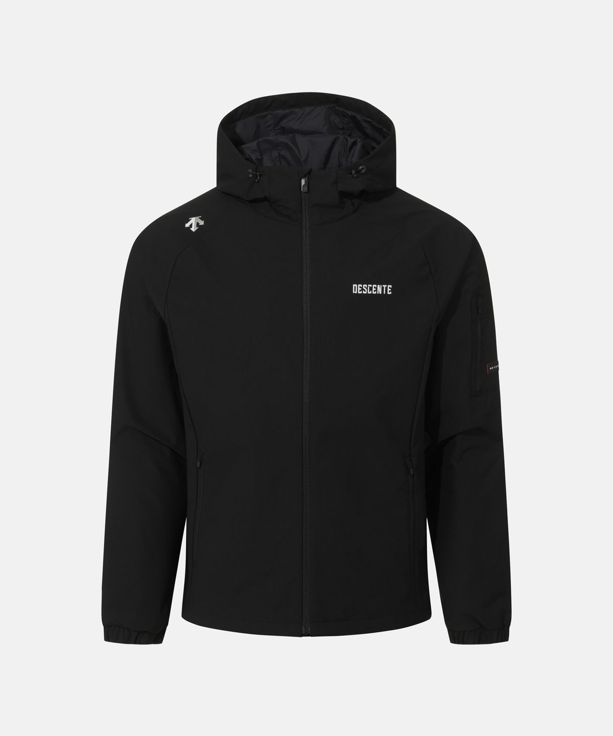 데상트(DESCENTE) 트레이닝 안감형 후드 집업 자켓 블랙 SR123TWT22