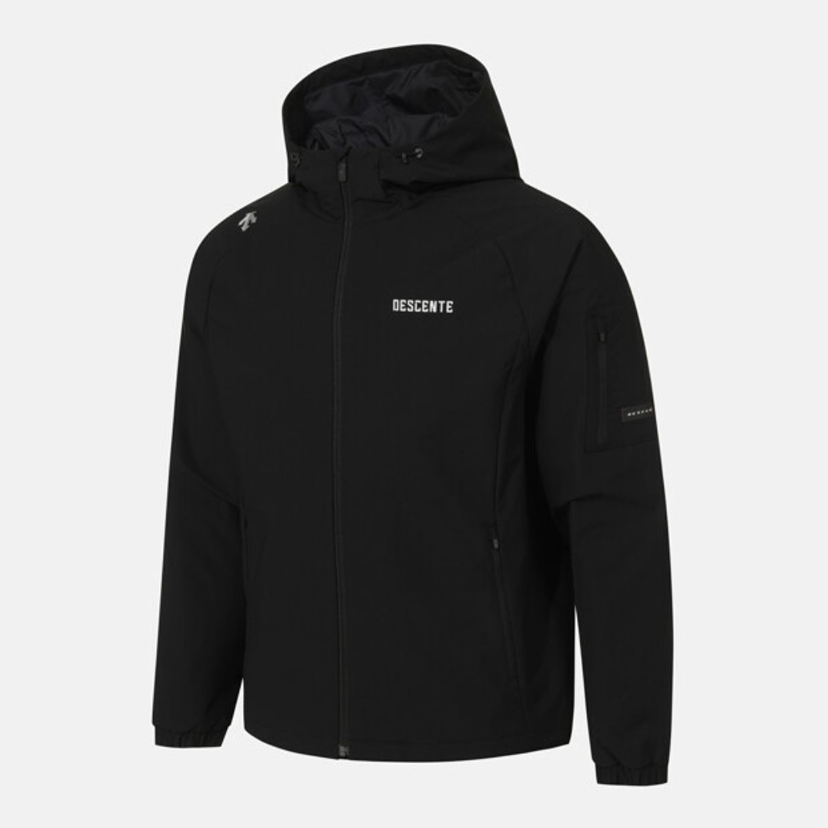 데상트(DESCENTE) 트레이닝 안감형 후드 집업 자켓 블랙 SR123TWT22