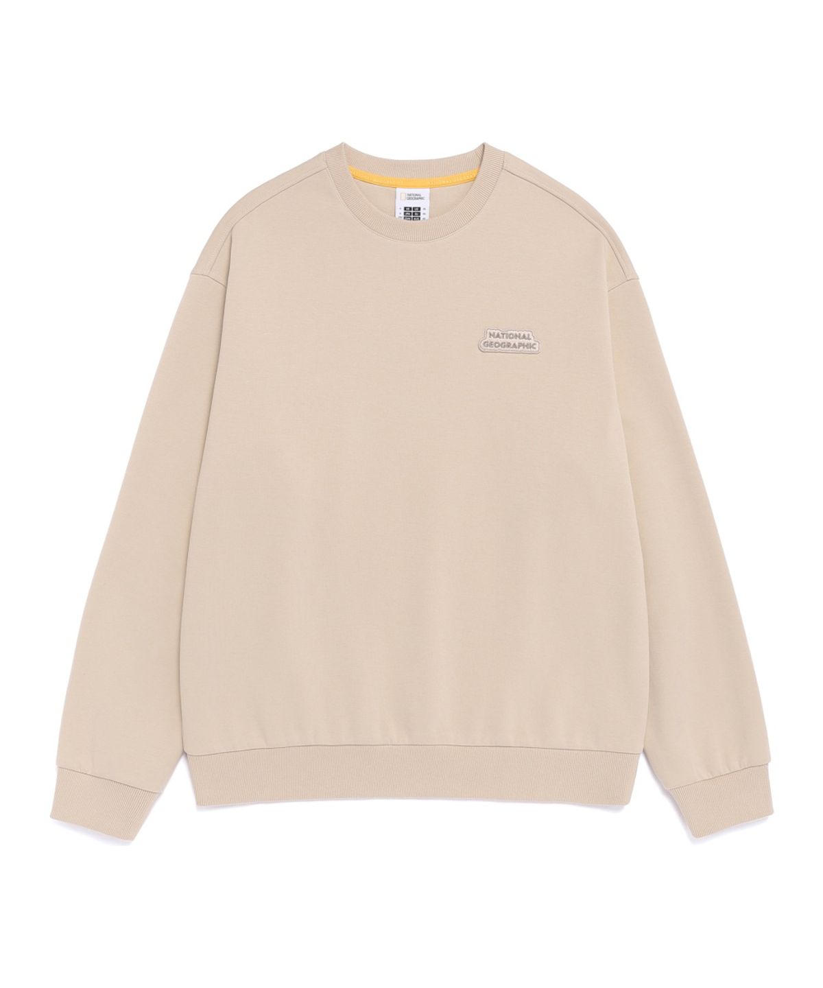 내셔널지오그래픽(NATIONALGEOGRAPHIC) N261USW920 론트라 레터링 그래픽 세미오버핏 맨투맨 L/BEIGE