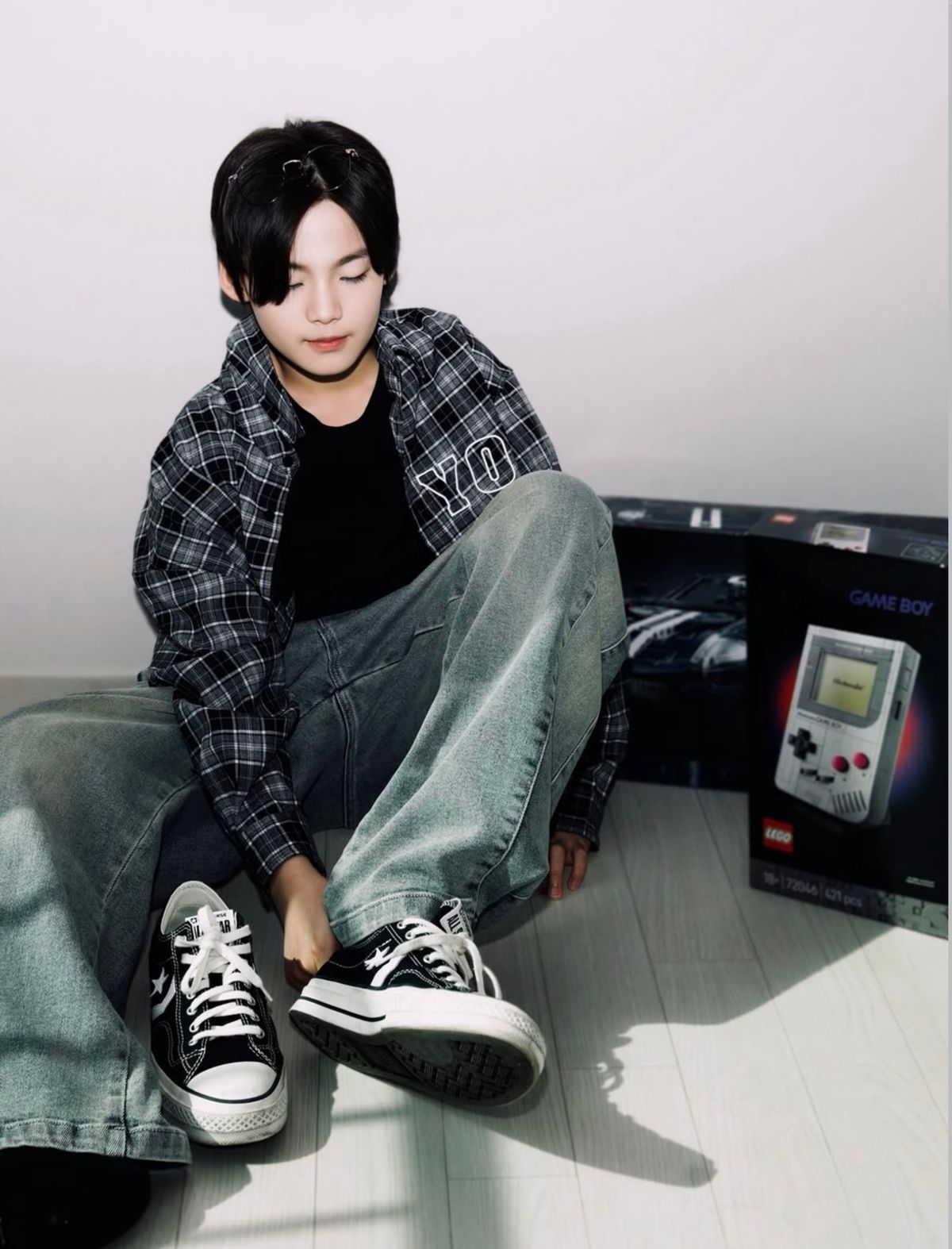 티미유(TMIU) 빅브러쉬 와이드 밴딩 데님팬츠