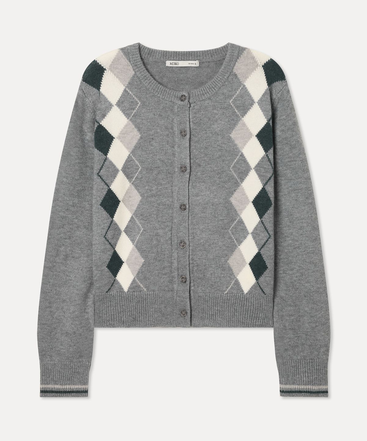 미쏘(MIXXO) 아가일 가디건_MIWCKG214T