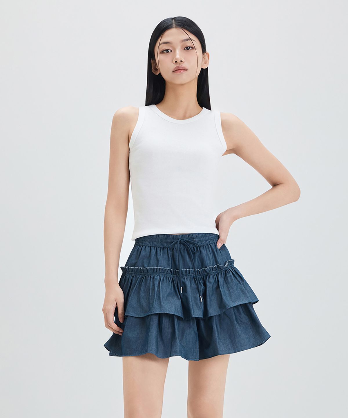 미쏘(MIXXO) 코튼 골지 슬리브리스_MIWHNG330A MIWHNG73QA