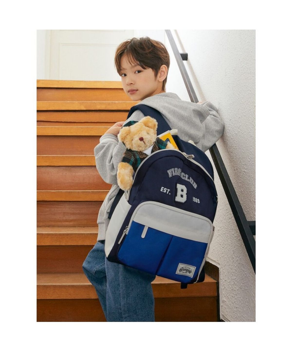 빈폴 키즈(BEANPOLE KIDS) 컬러풀 캐주얼 백팩 세트  네이비 (PS00136925R)