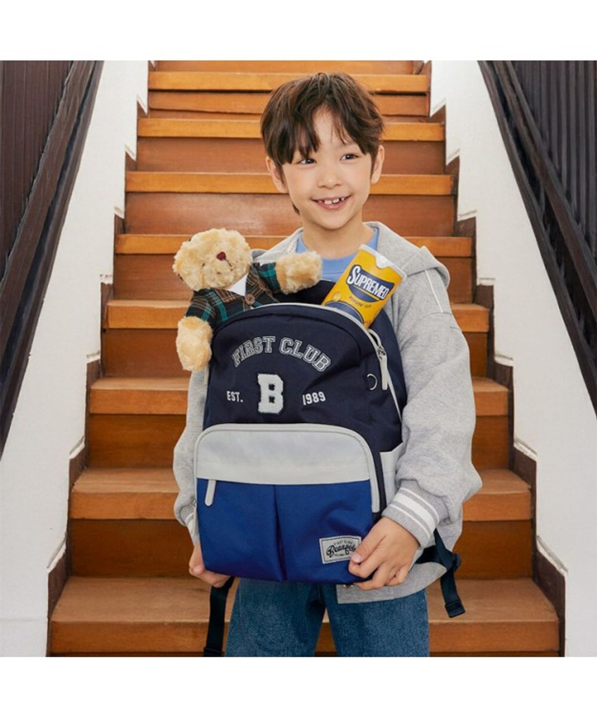 빈폴 키즈(BEANPOLE KIDS) 컬러풀 캐주얼 백팩 세트  네이비 (PS00136925R)