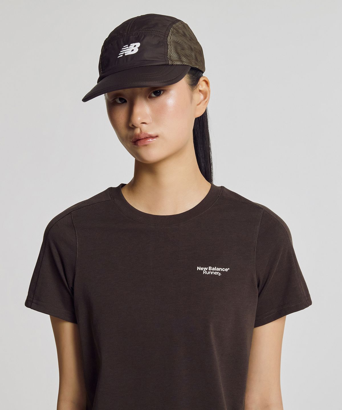 뉴발란스(NEW BALANCE) NBGDG25201 / PF 나일론 러닝 메쉬캡 (BROWN)
