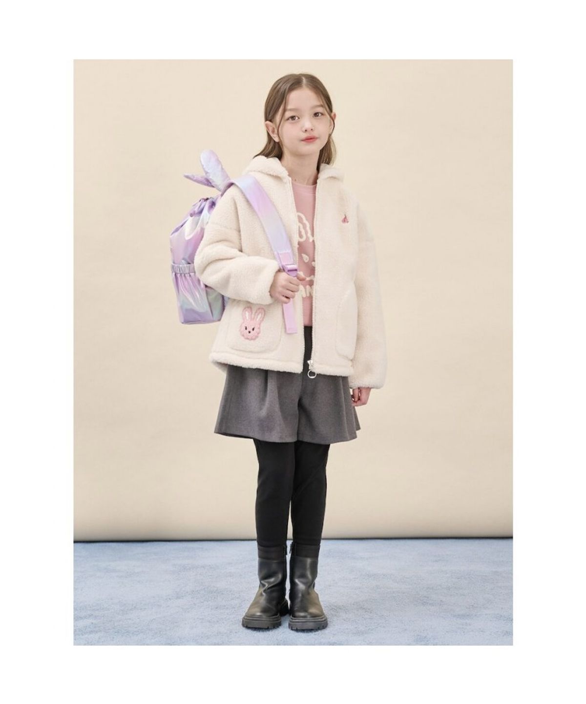 빈폴 키즈(BEANPOLE KIDS) 빙키 오로라 스트링 백팩  라이트 퍼플 (BI61D2U54V)