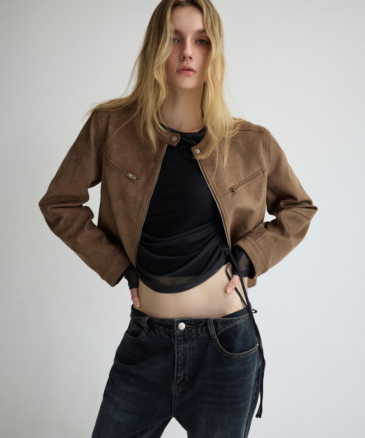 미쏘(MIXXO) 바이커 자켓_MIWJLG90QG