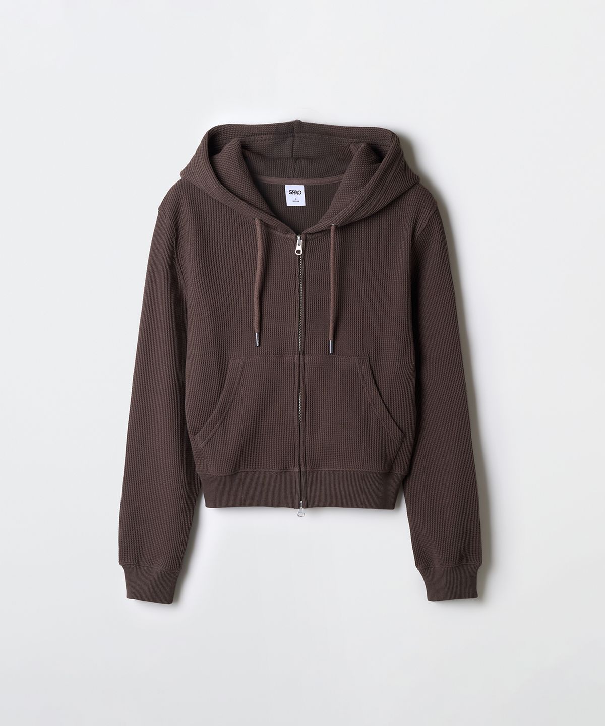 스파오(SPAO) 여성 와플 후드 집업_SPMZG23G02