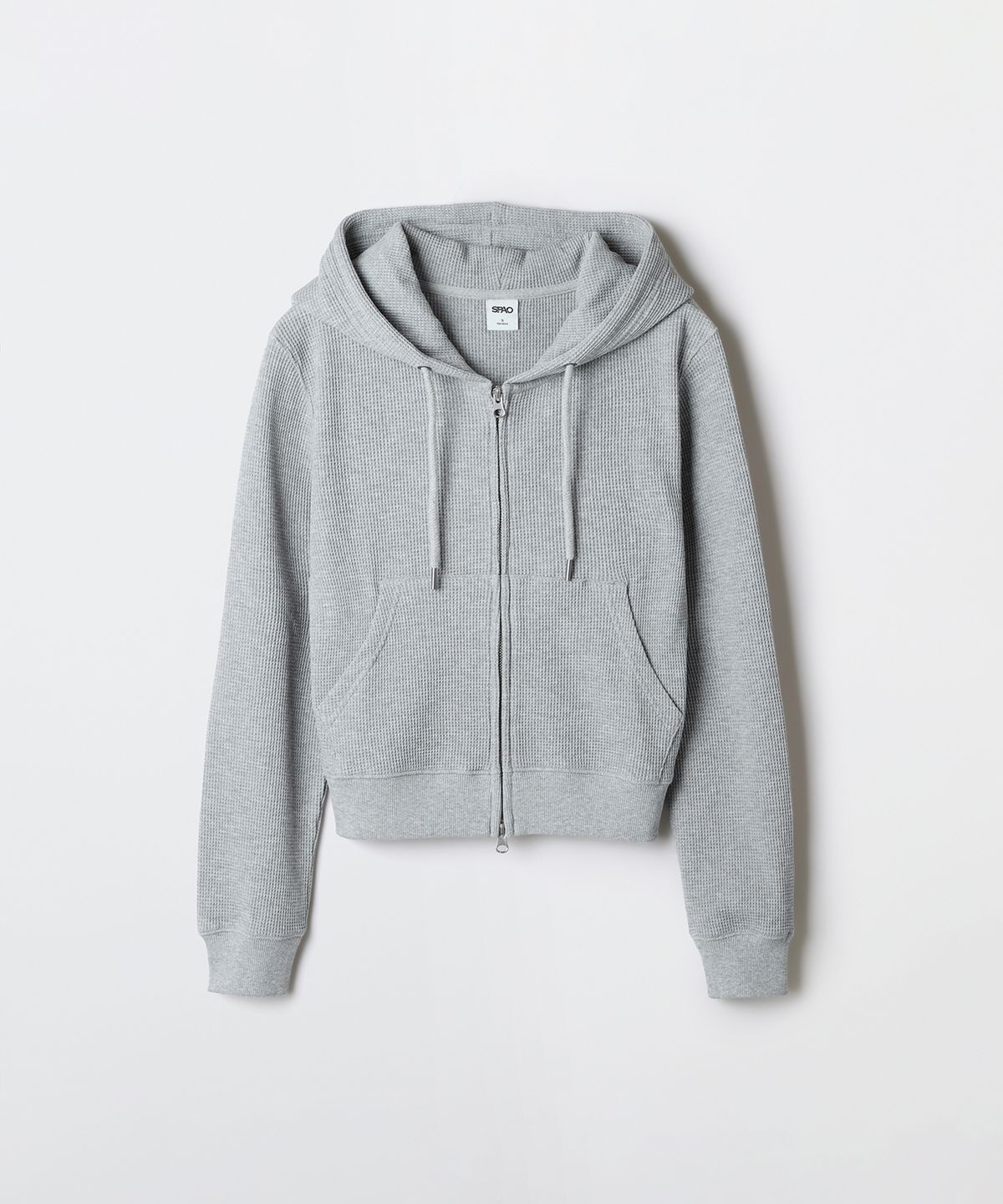 스파오(SPAO) 여성 와플 후드 집업_SPMZG23G02