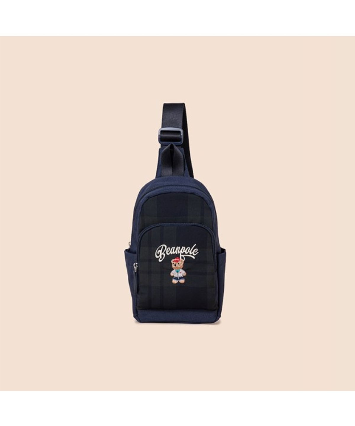 빈폴 키즈(BEANPOLE KIDS) 곰돌이 체크 슬링백  그린 (BI61D2U04M) (BI61D2U04M)