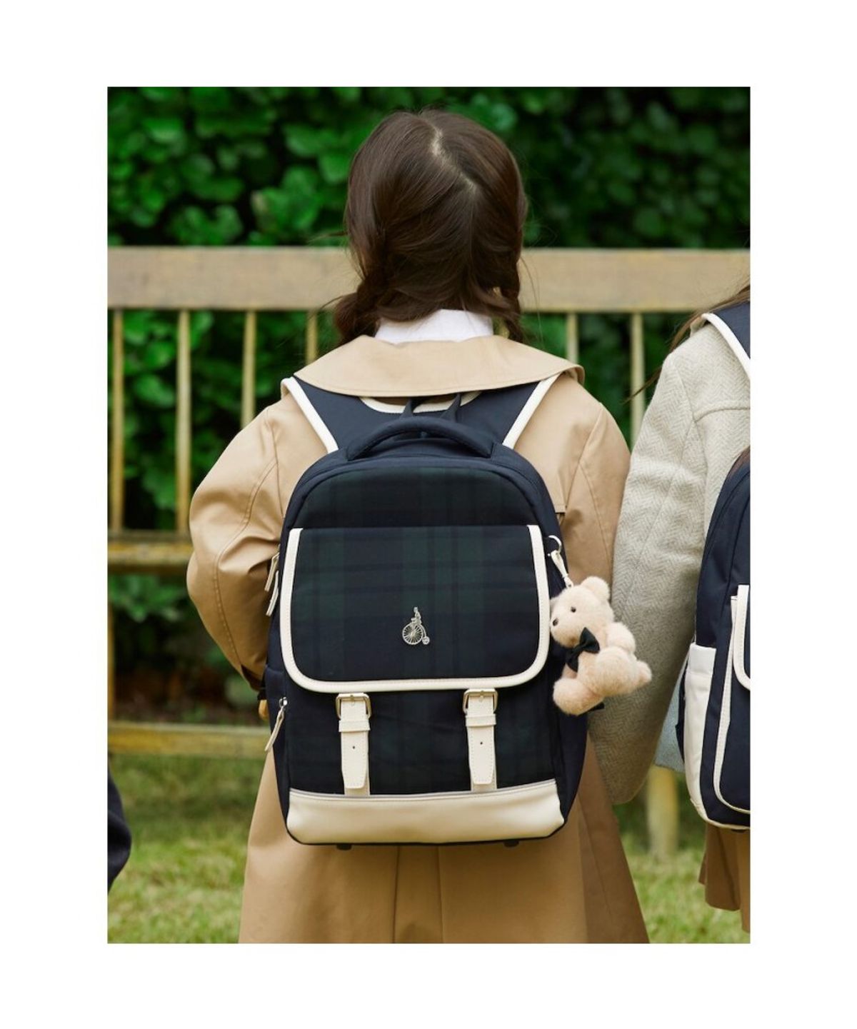 빈폴 키즈(BEANPOLE KIDS) 체크 클래식 플랩 책가방 세트  그린 (PS00136924M)
