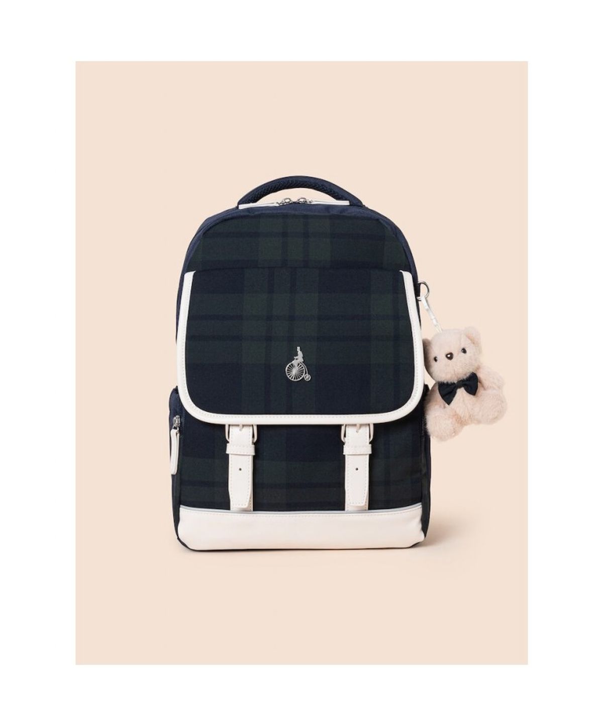 빈폴 키즈(BEANPOLE KIDS) 체크 클래식 플랩 책가방 세트  그린 (PS00136924M)