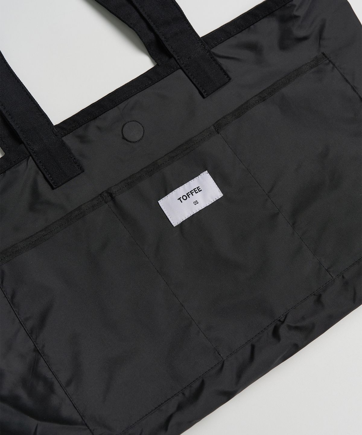 토피(TOFFEE) 워시드 코튼 토트백 (BLACK)