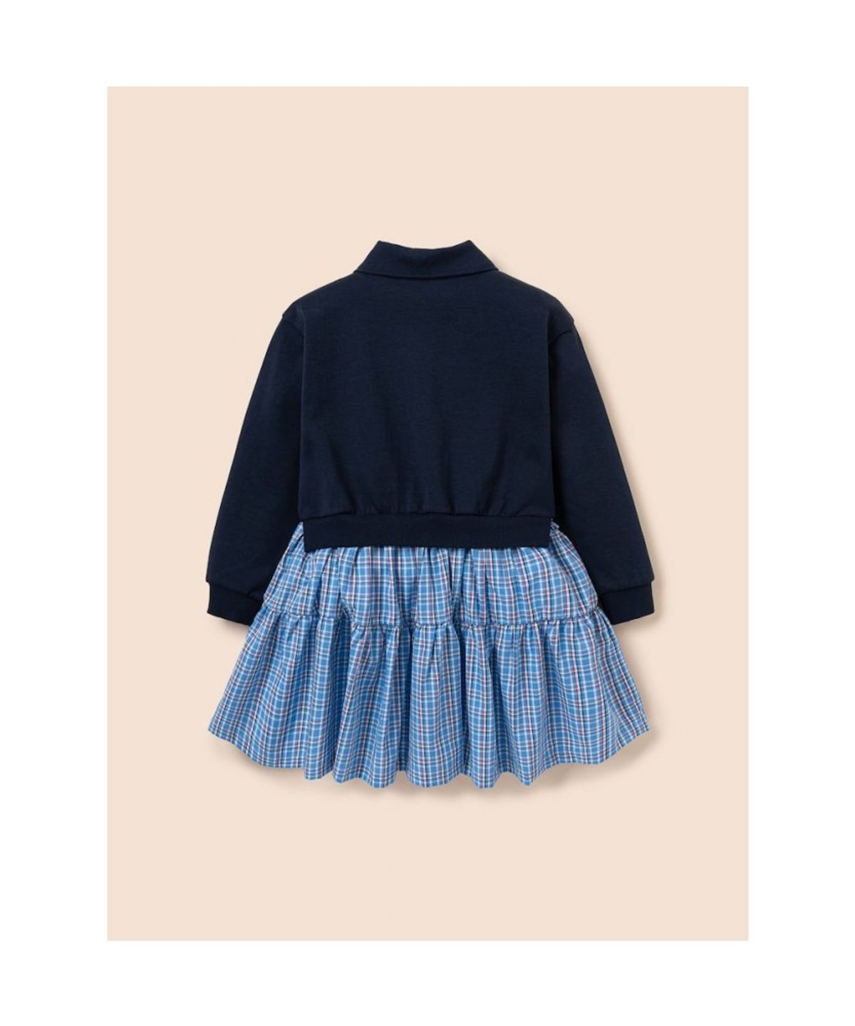 빈폴 키즈(BEANPOLE KIDS) 클래식 체크 믹스 원피스  네이비 (BI6171G90R) (BI6171G90R)