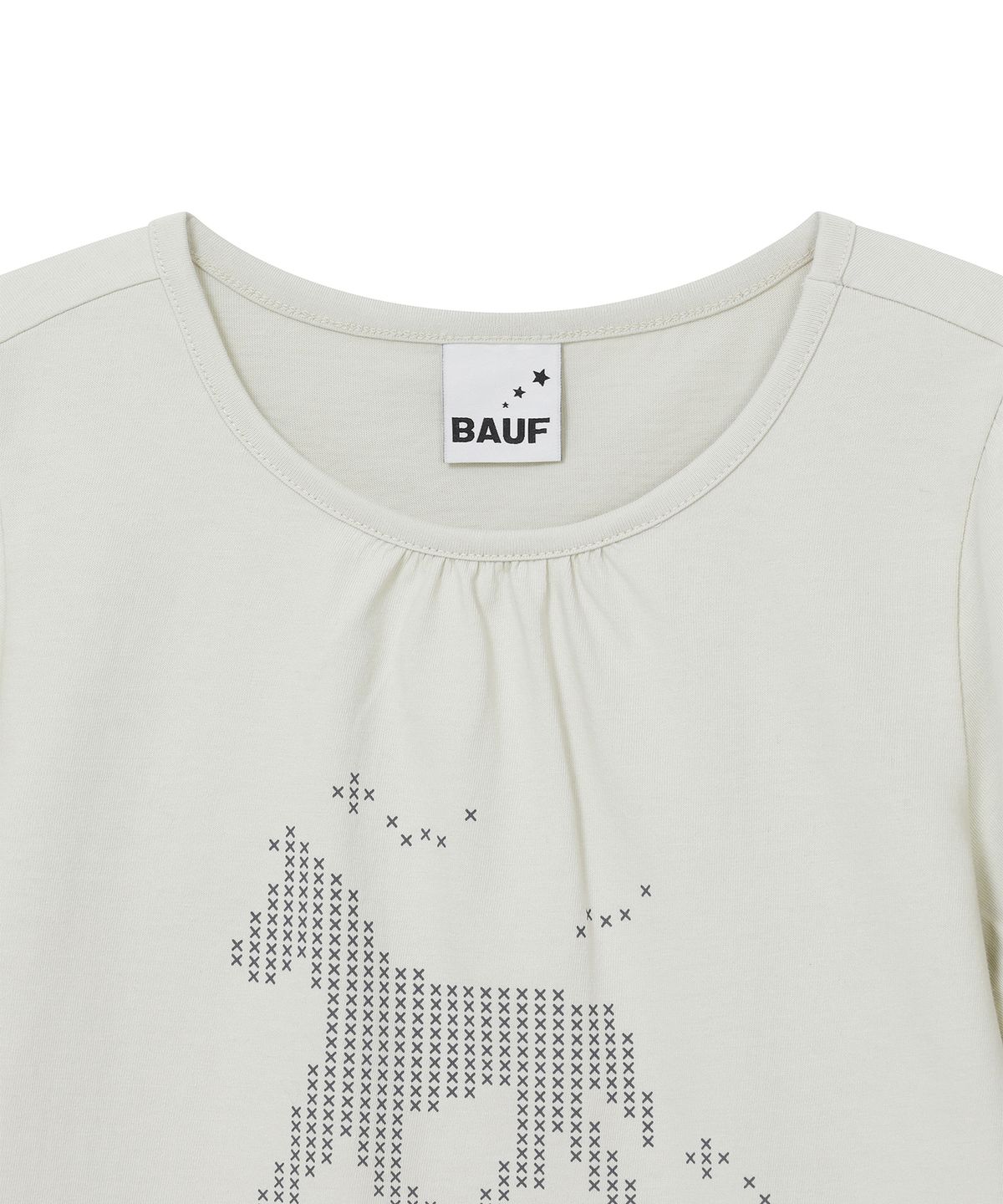 바우프(BAUF) 홀스 로고 퍼프 티셔츠 [더스티 민트]