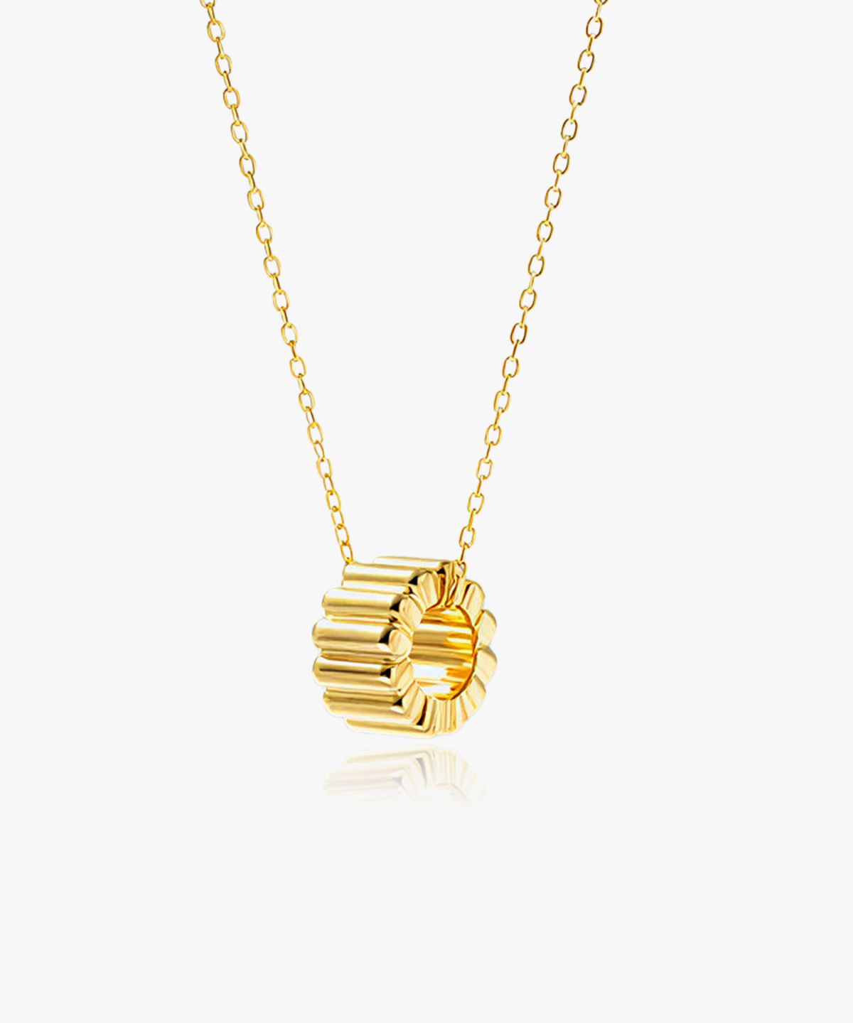 엘렌쥬얼리(HELENE JEWELRY) 925실버 컬럼 스트라이프 패턴 은 목걸이