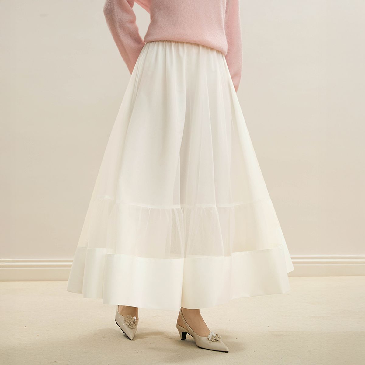 와이와이아이엠(YYIAM) YY_Slimming mesh skirt_3color