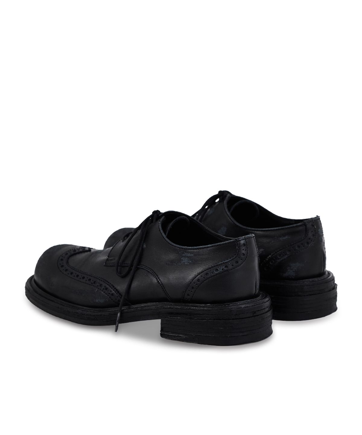 네거티브쓰리(NEGATIVETHREE) Wingtip Derby_Rub-Off Black