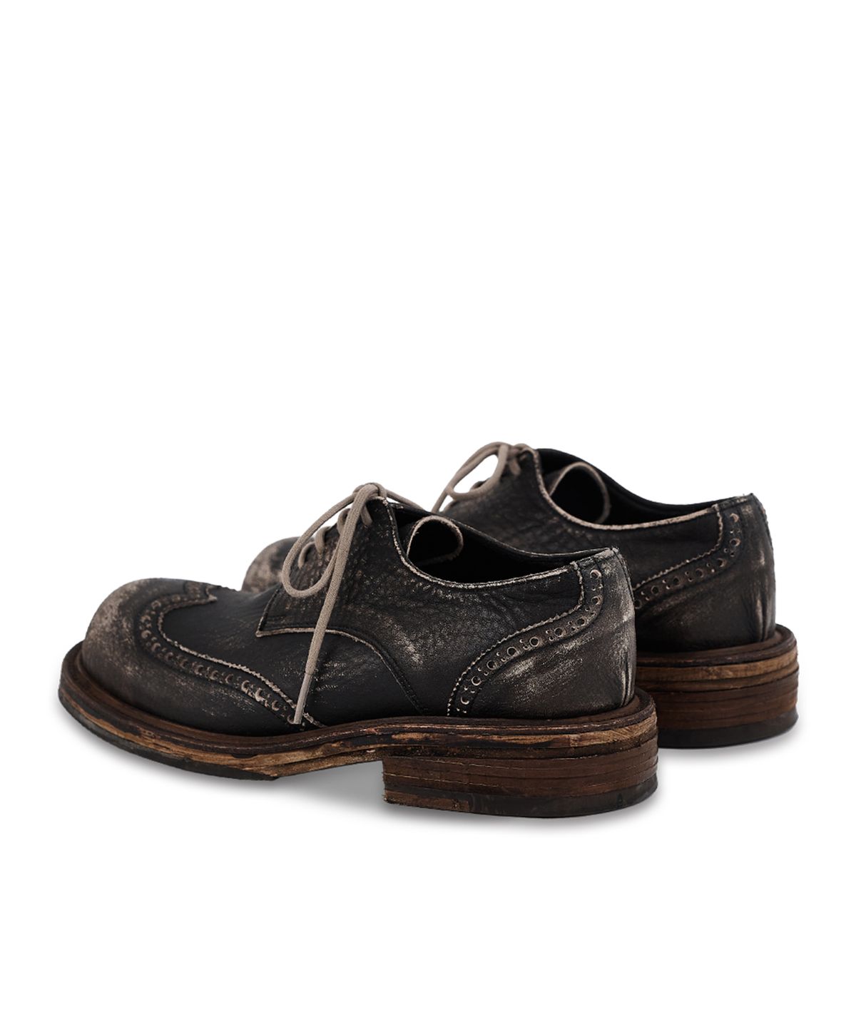 네거티브쓰리(NEGATIVETHREE) Wingtip Derby_Rub-Off Brown
