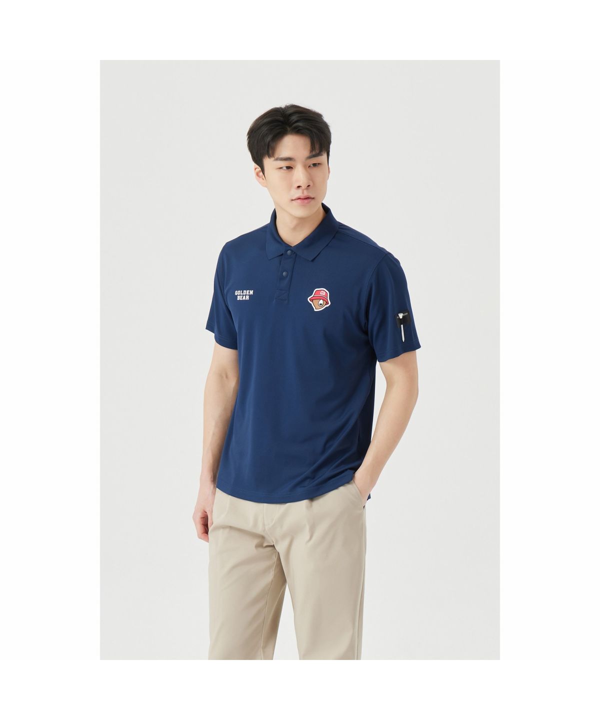 골든베어(GOLDEN BEAR) (M) Regular-Fit Collar Pique T-shirt G4TAM26141NYX
