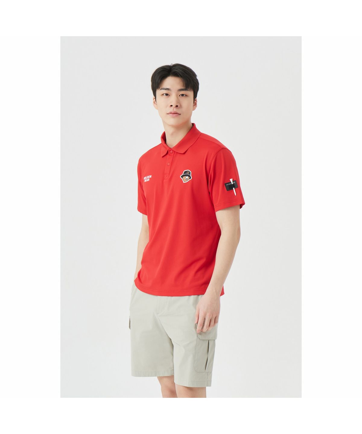 골든베어(GOLDEN BEAR) (M) Regular-Fit Collar Pique T-shirt G4TAM26141REX