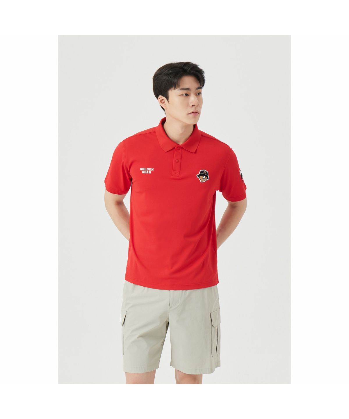 골든베어(GOLDEN BEAR) (M) Regular-Fit Collar Pique T-shirt G4TAM26141REX