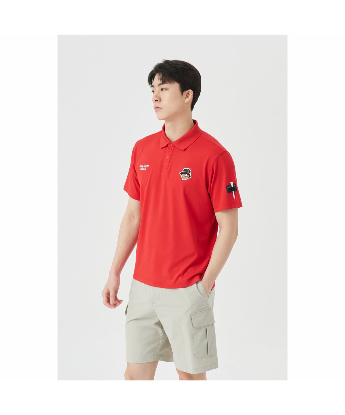 골든베어(GOLDEN BEAR) (M) Regular-Fit Collar Pique T-shirt G4TAM26141REX