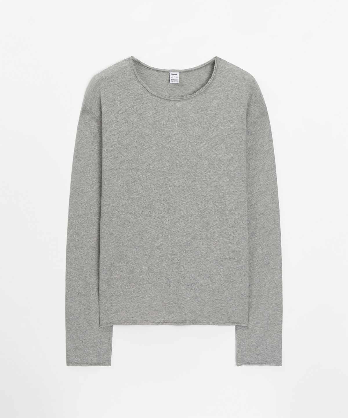 토피(TOFFEE) VTG 슬랍 라운드 넥 롱 슬리브 (MELANGE GREY)