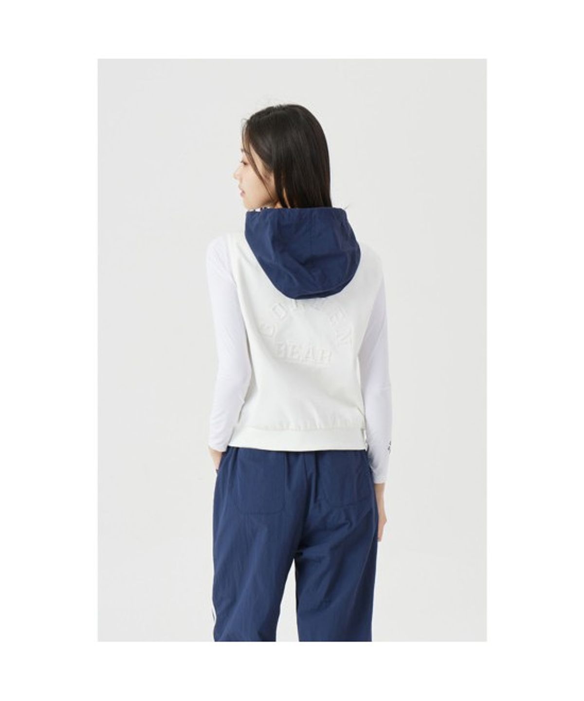 골든베어(GOLDEN BEAR) (W) Color Blocked Hood Vest  G5VAM26101IVX