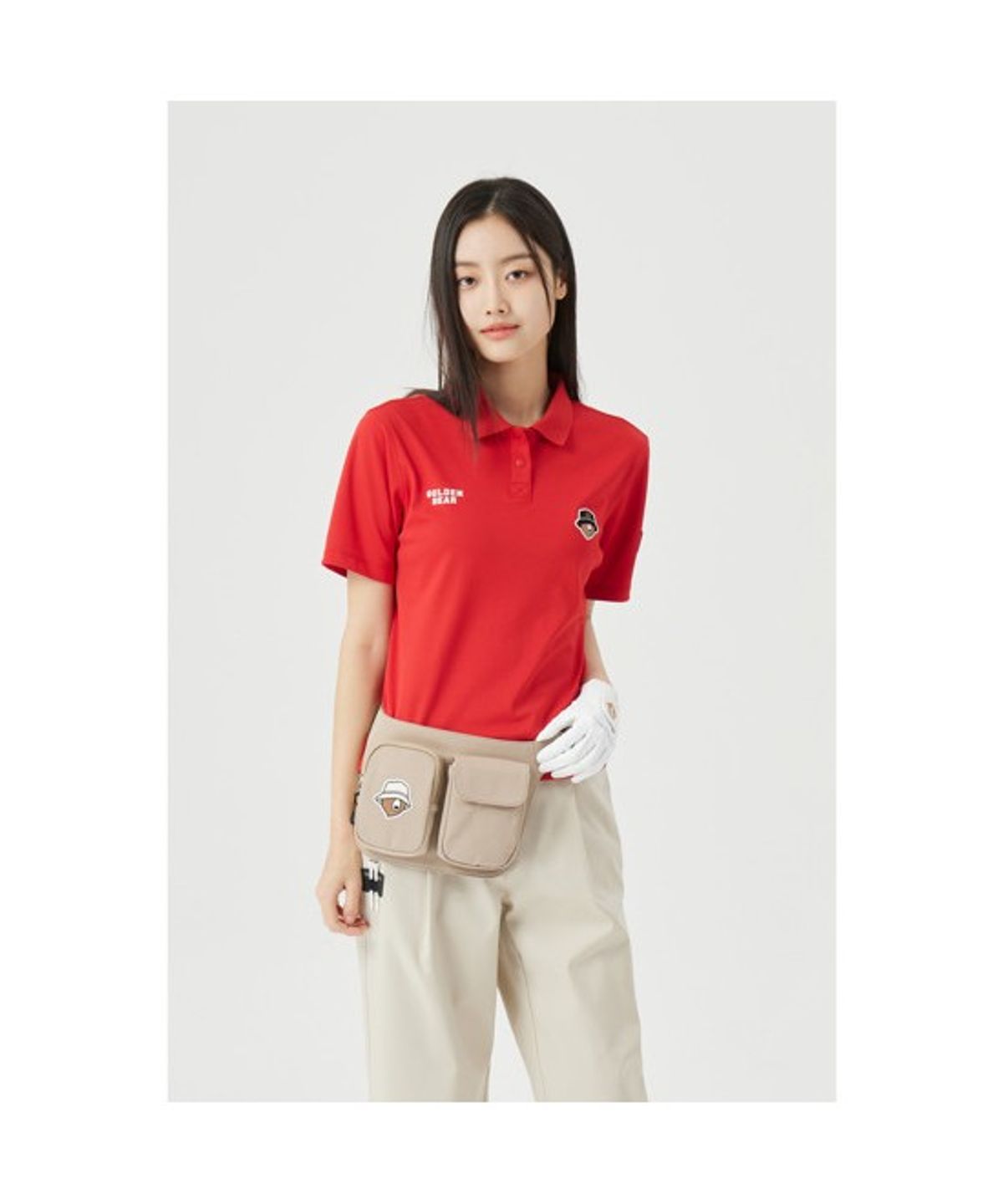 골든베어(GOLDEN BEAR) (W) Regular-Fit Collar Pique T-shirt  G5TAM26131REX