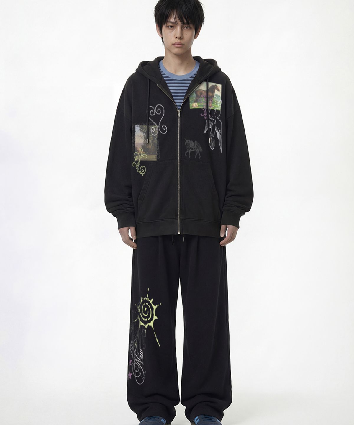 그레이버(GRAVER) [UNISEX]HOREY 후드집업_2color