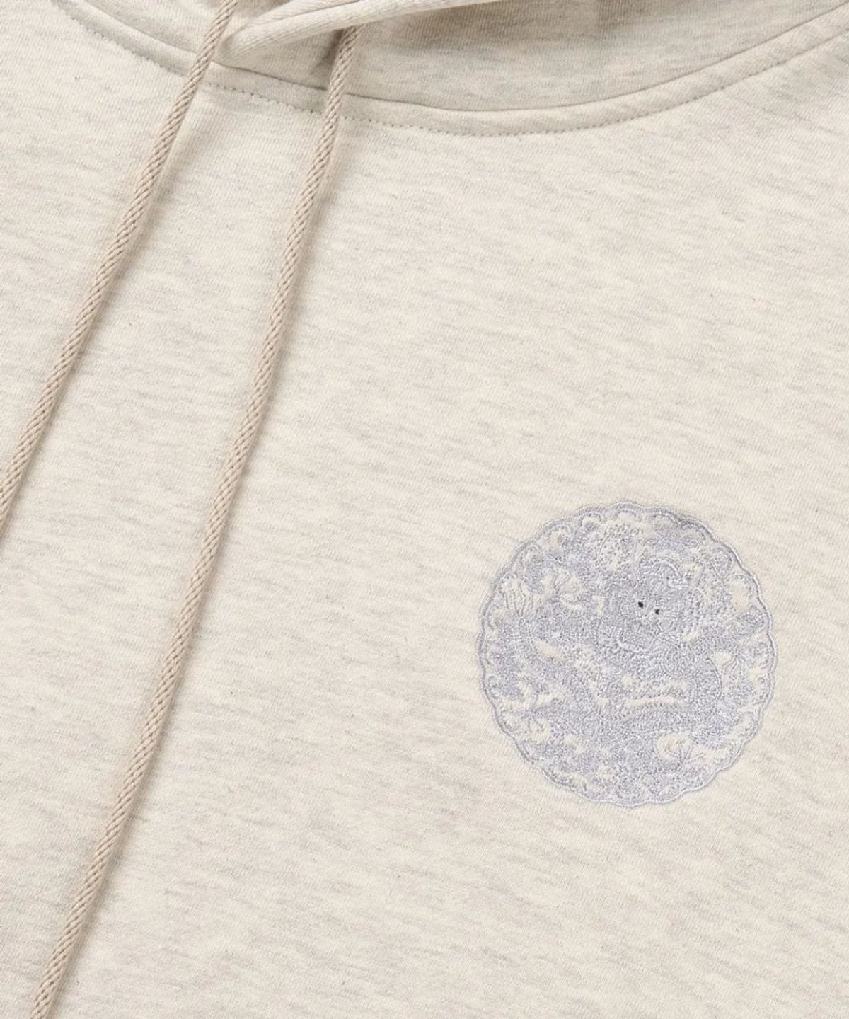 칠 하나 투 구육(71TO96) (기모) Traditional embroidery Hoodie (Oatmeal)