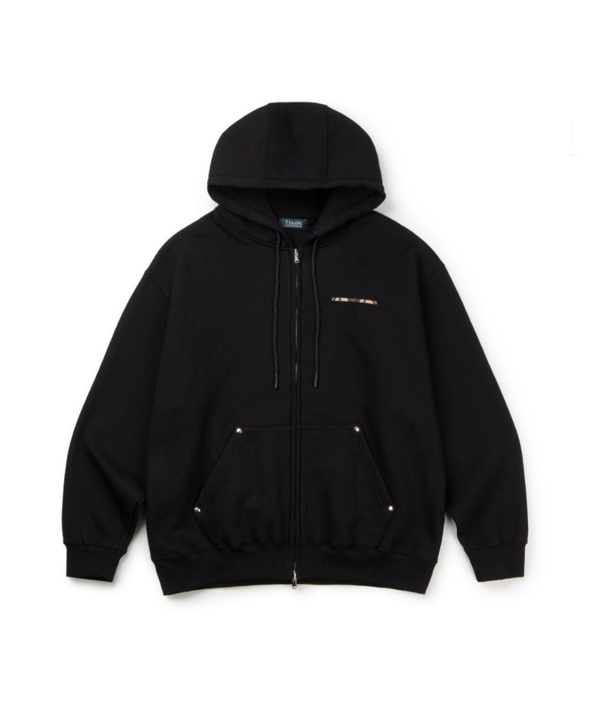 칠 하나 투 구육(71TO96) (기모) Tiger Hoodie Zip-up (Black)