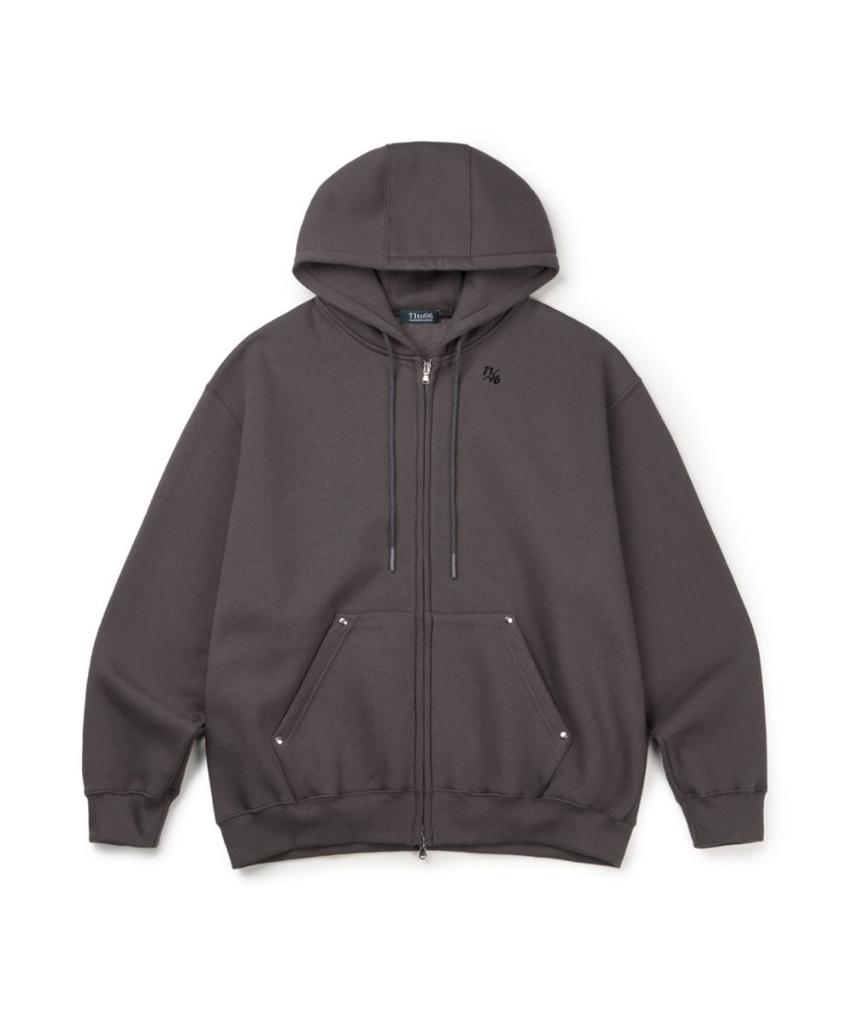 칠 하나 투 구육(71TO96) (기모) Vintage Dragon Hoodie Zip-up (Charcoal)