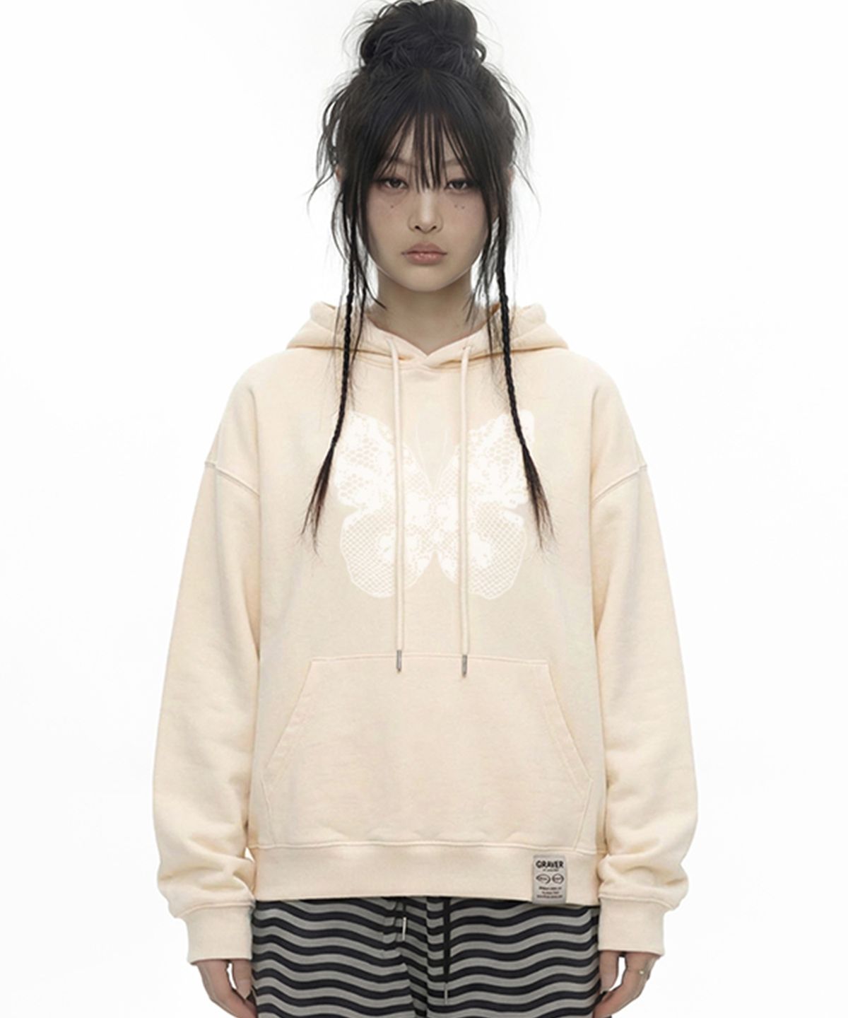 그레이버(GRAVER) [UNISEX]NAVI 후드티_3color