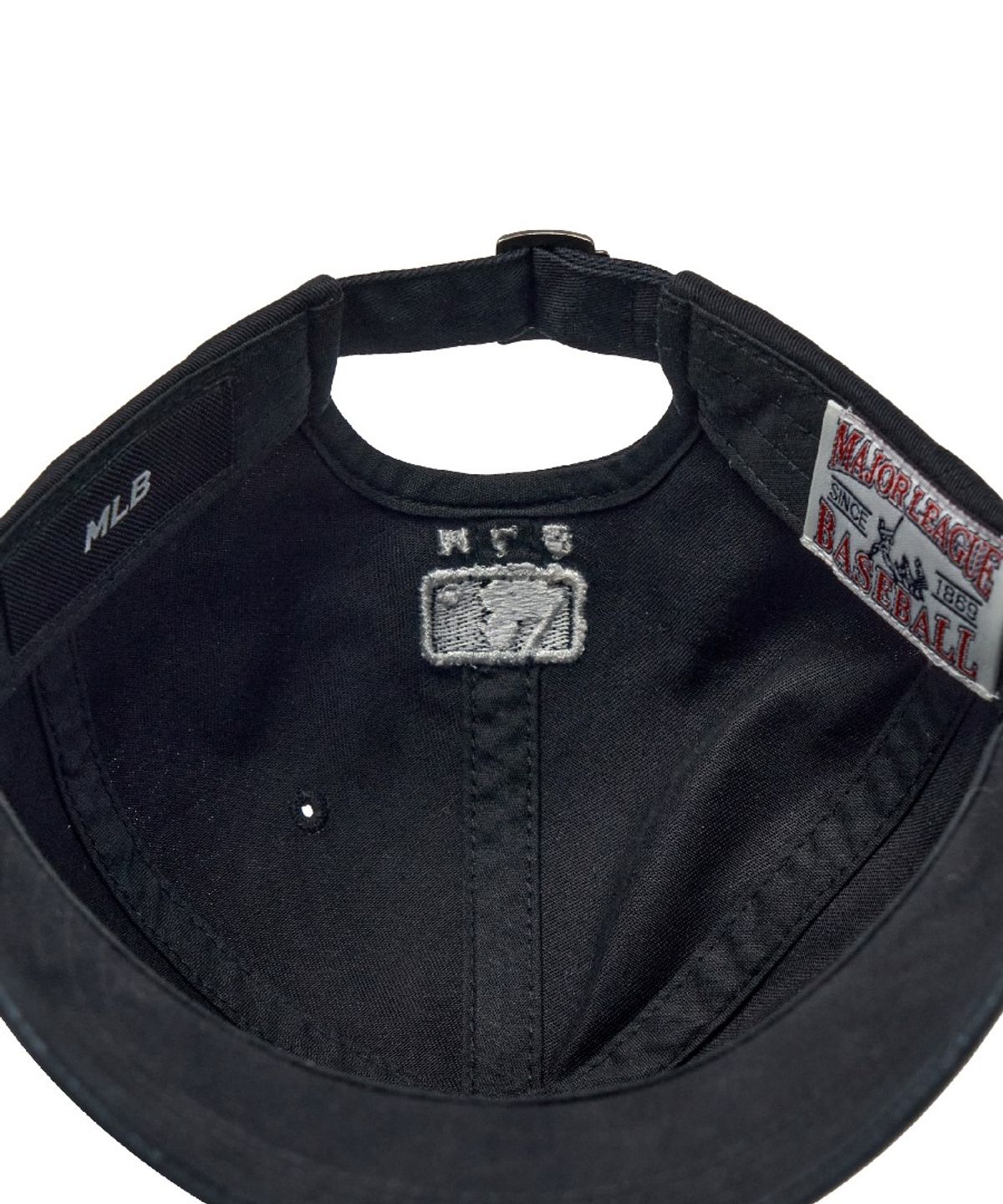 엠엘비(MLB) 빈티지 워싱 커브 로고 언스트럭쳐 볼캡 NY (Black)