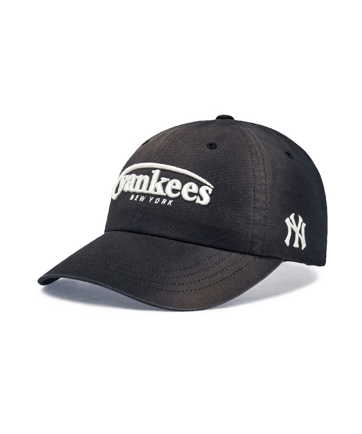 엠엘비(MLB) 빈티지 워싱 커브 로고 언스트럭쳐 볼캡 NY (Black)