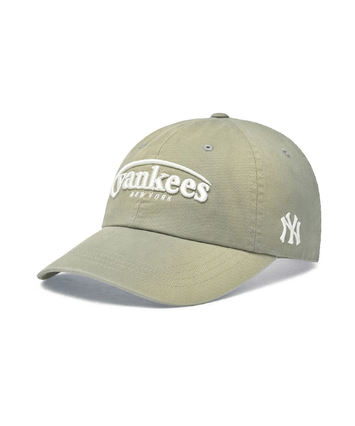 엠엘비(MLB) 빈티지 워싱 커브 로고 언스트럭쳐 볼캡 NY (Mg.Khaki)