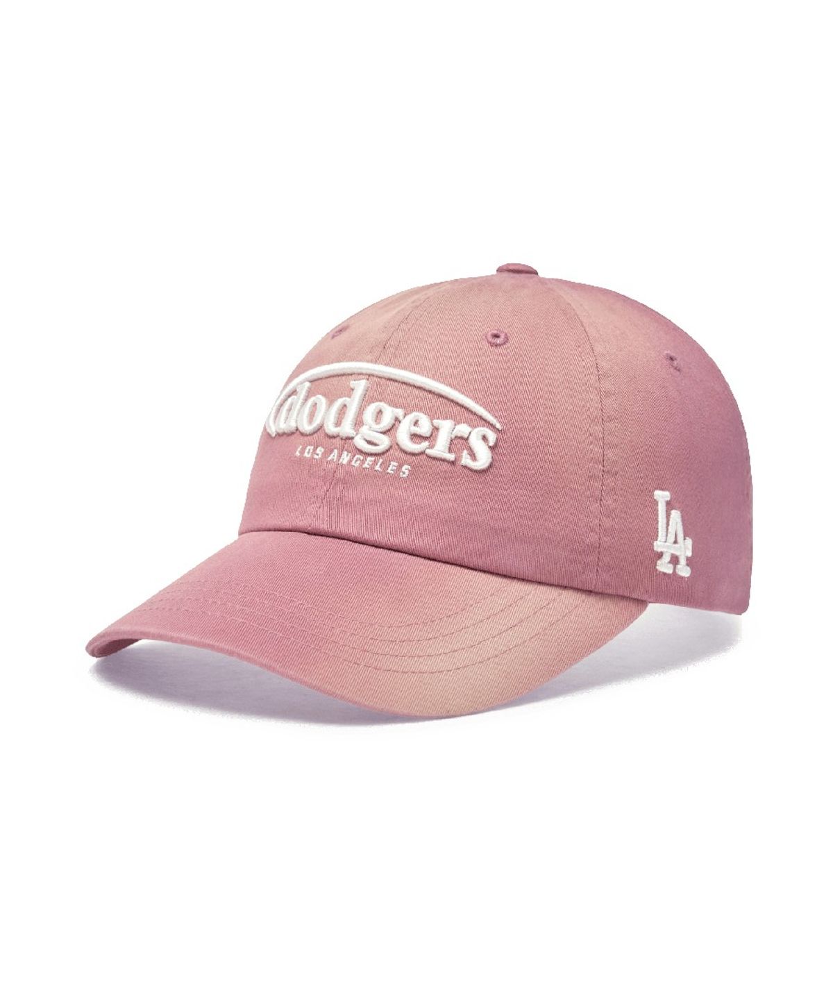 엠엘비(MLB) 빈티지 워싱 커브 로고 언스트럭쳐 볼캡 LA (Pink)