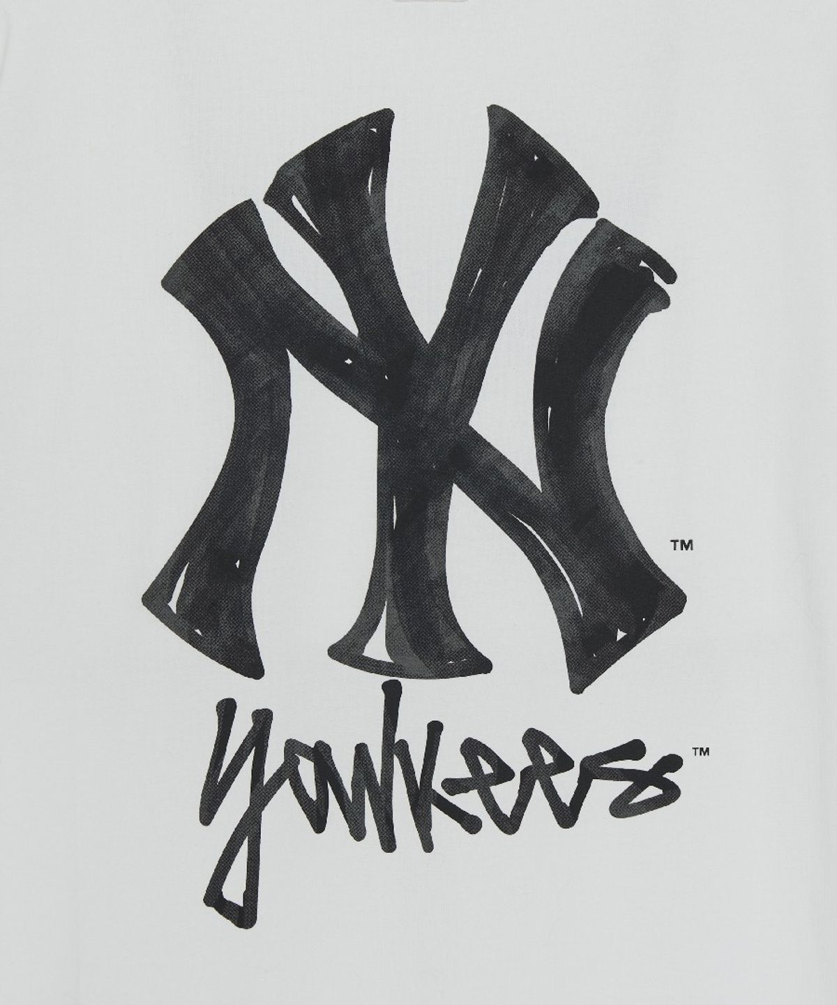 엠엘비(MLB) 베이직 심플 스트릿 로고 오버핏 반팔 티셔츠 NY (White)