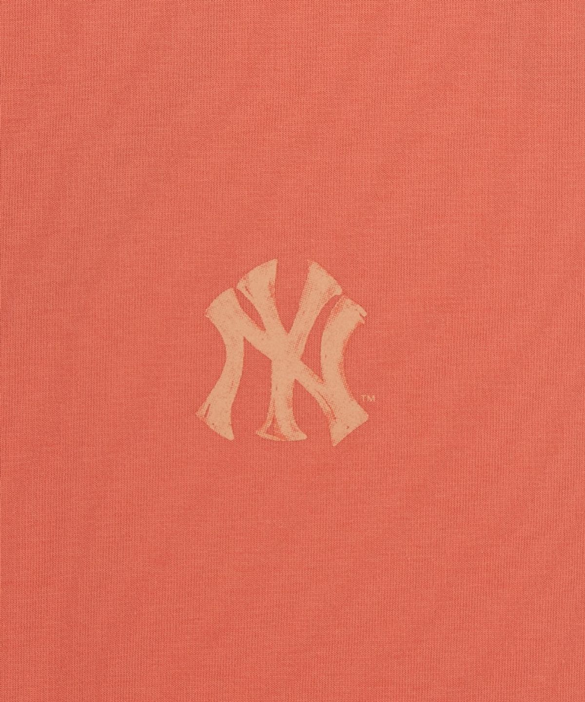 엠엘비(MLB) 베이직 심플 스트릿 로고 오버핏 반팔 티셔츠 NY (Neon Orange)