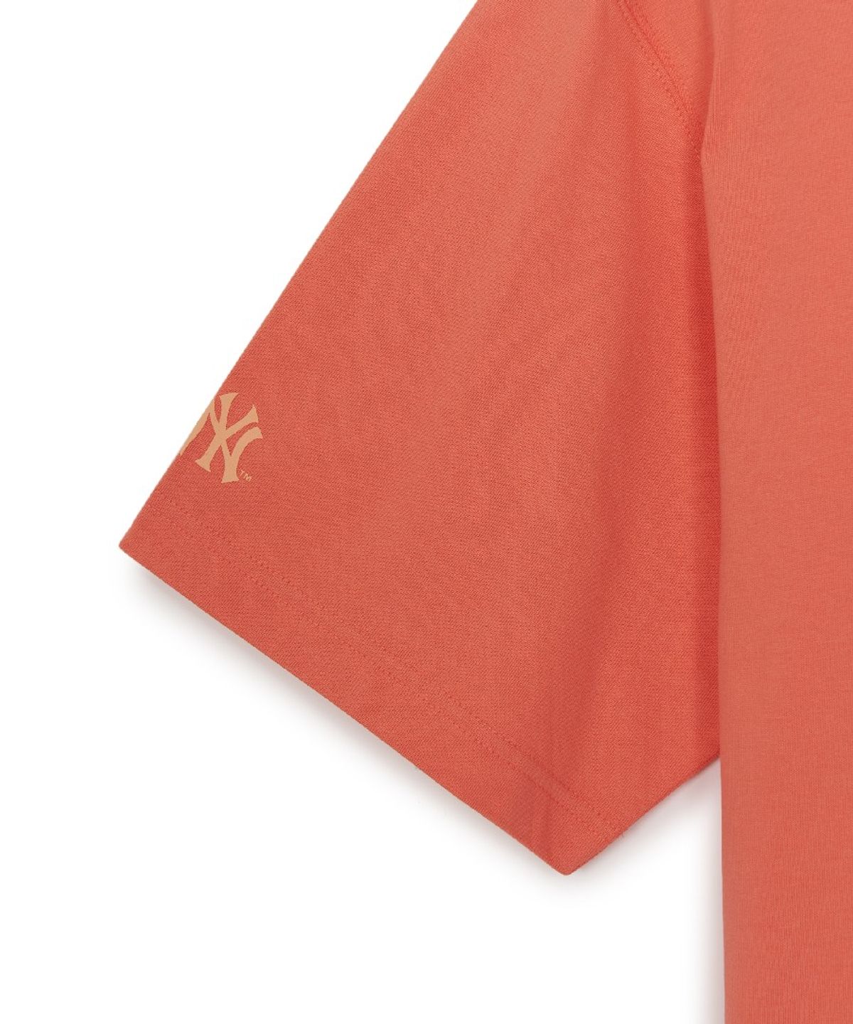 엠엘비(MLB) 베이직 심플 스트릿 로고 오버핏 반팔 티셔츠 NY (Neon Orange)
