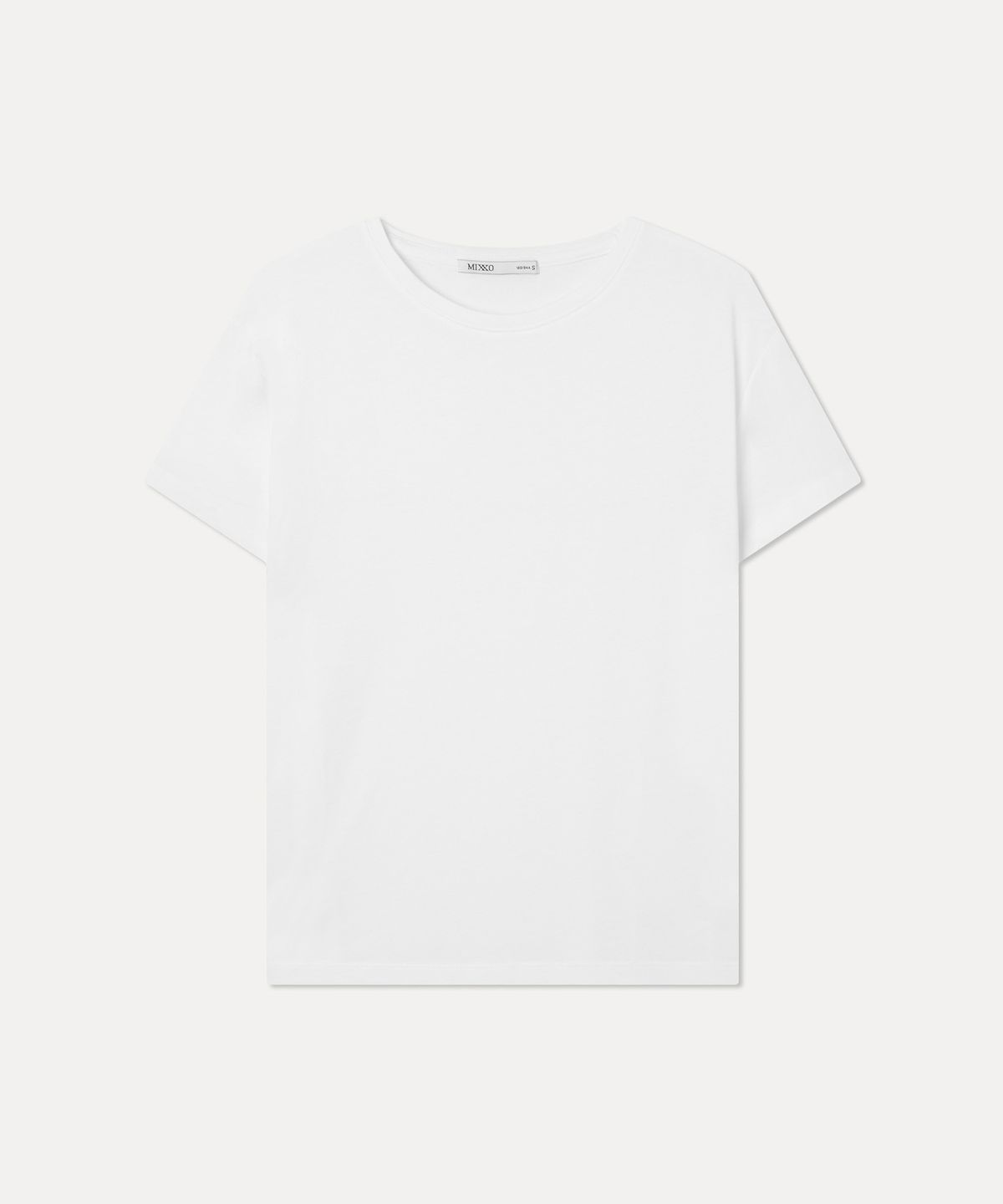 미쏘(MIXXO) 베이직 R넥 반팔 티셔츠_MIWHWG310A