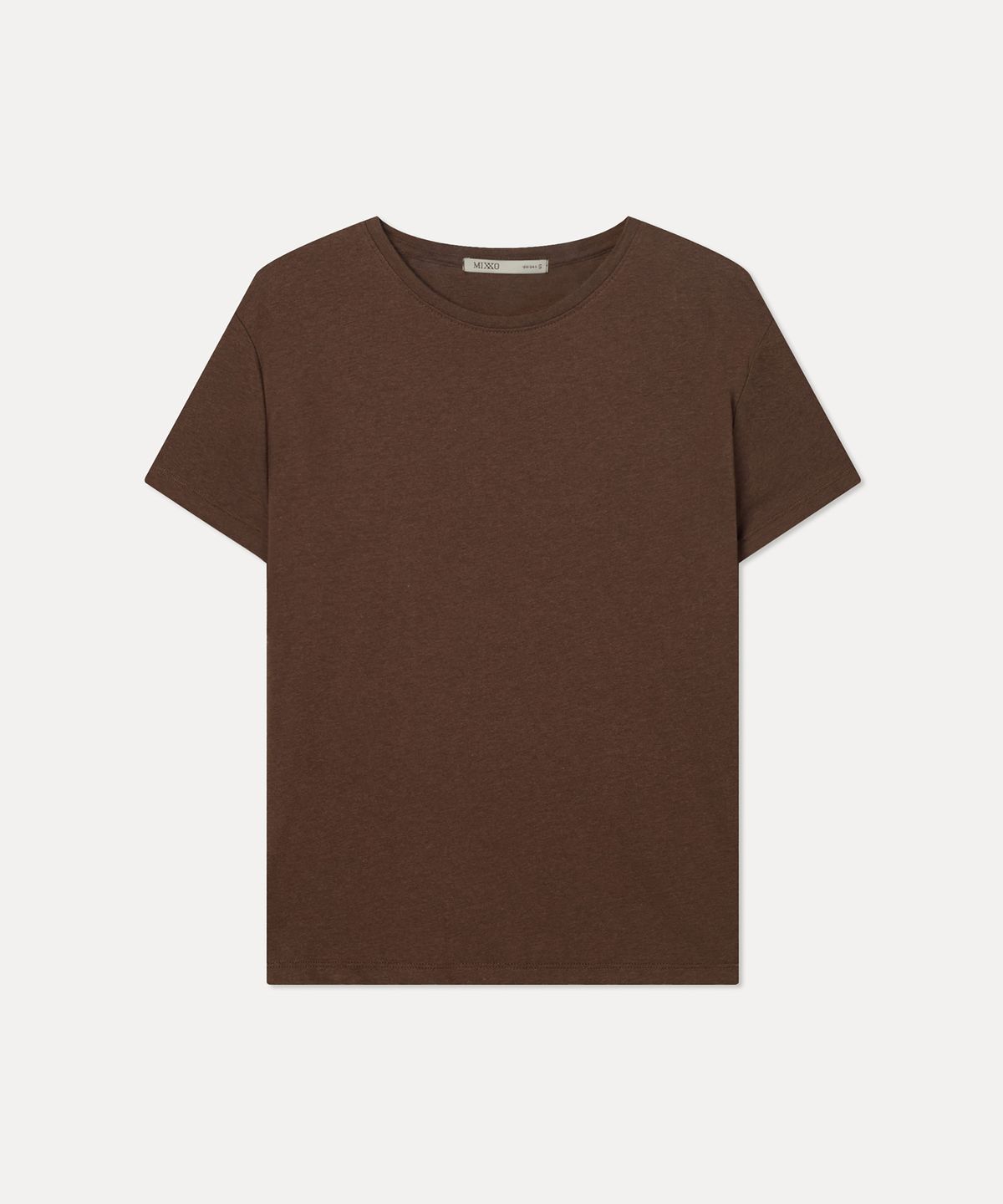 미쏘(MIXXO) 베이직 R넥 반팔 티셔츠_MIWHWG310A