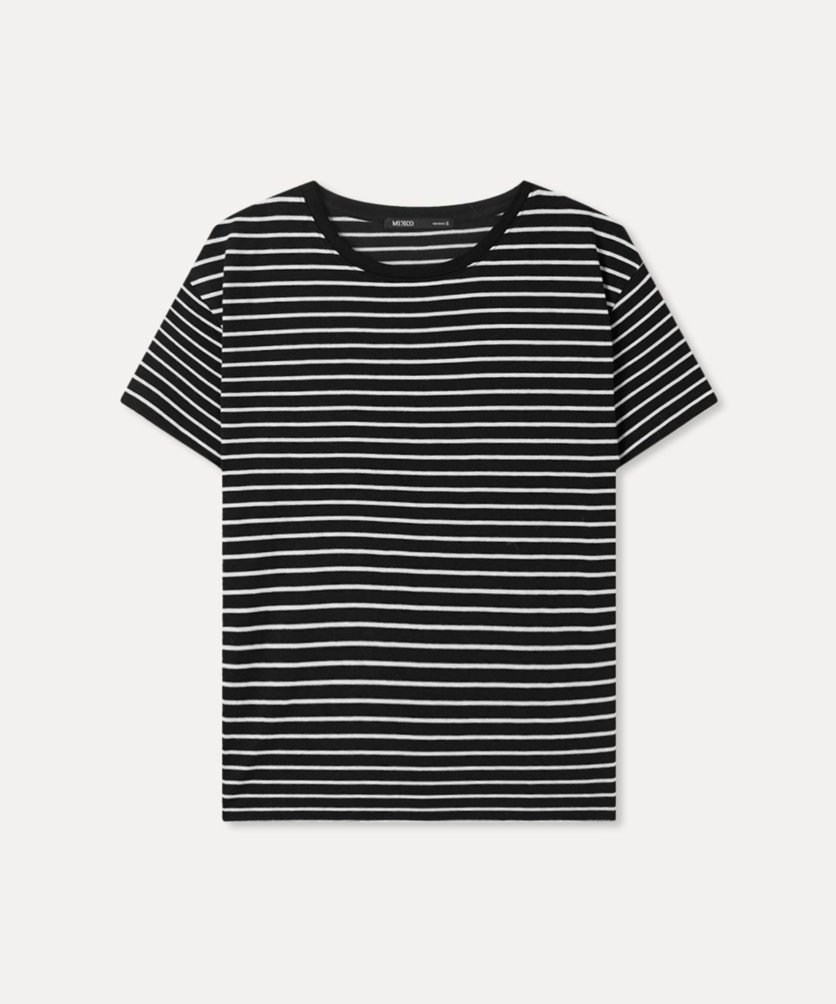 미쏘(MIXXO) 베이직 R넥 반팔 티셔츠_MIWHWG310A