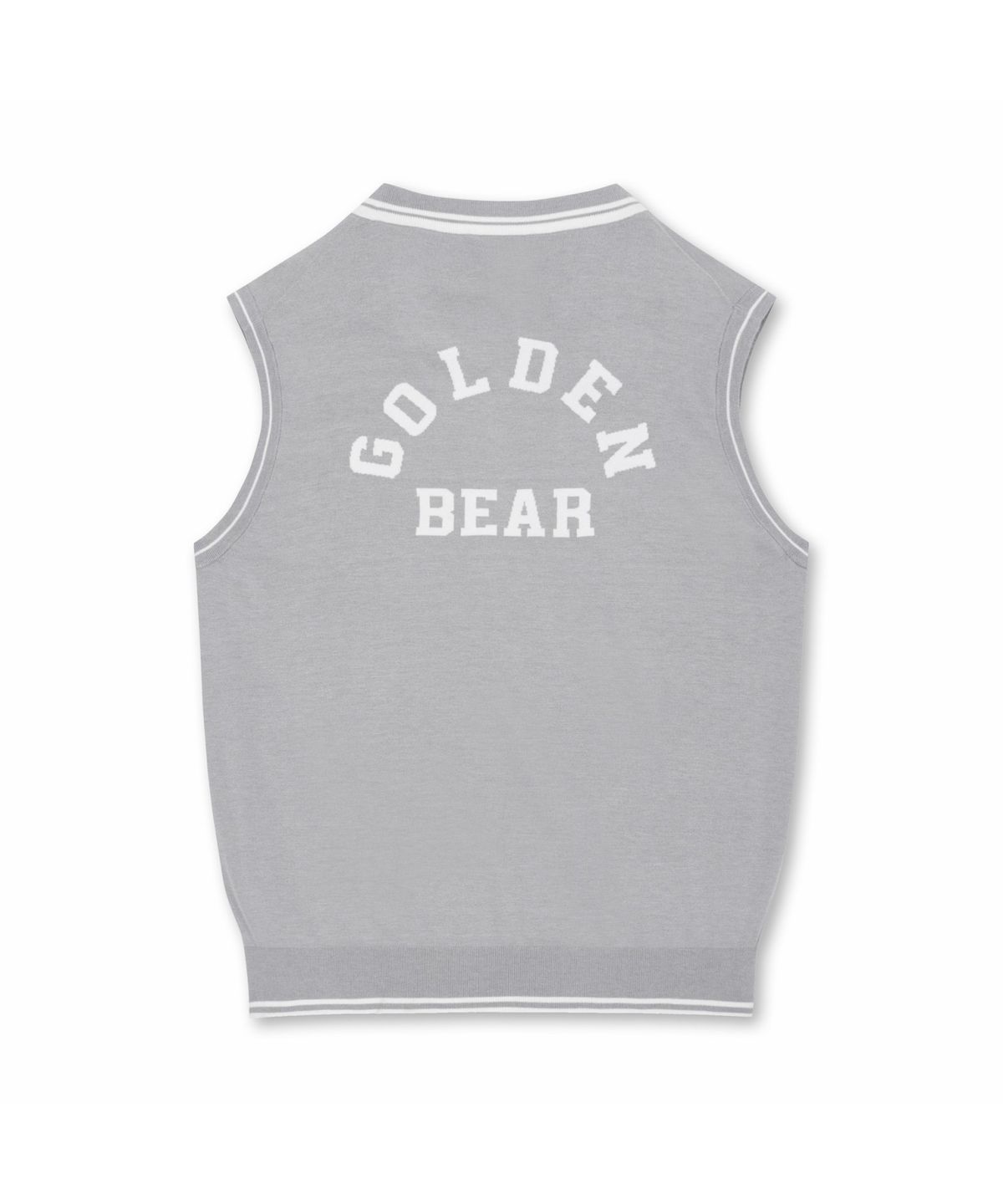 골든베어(GOLDEN BEAR) (M) V Neck Jacquard Logo Vest G4WAM26101GYX