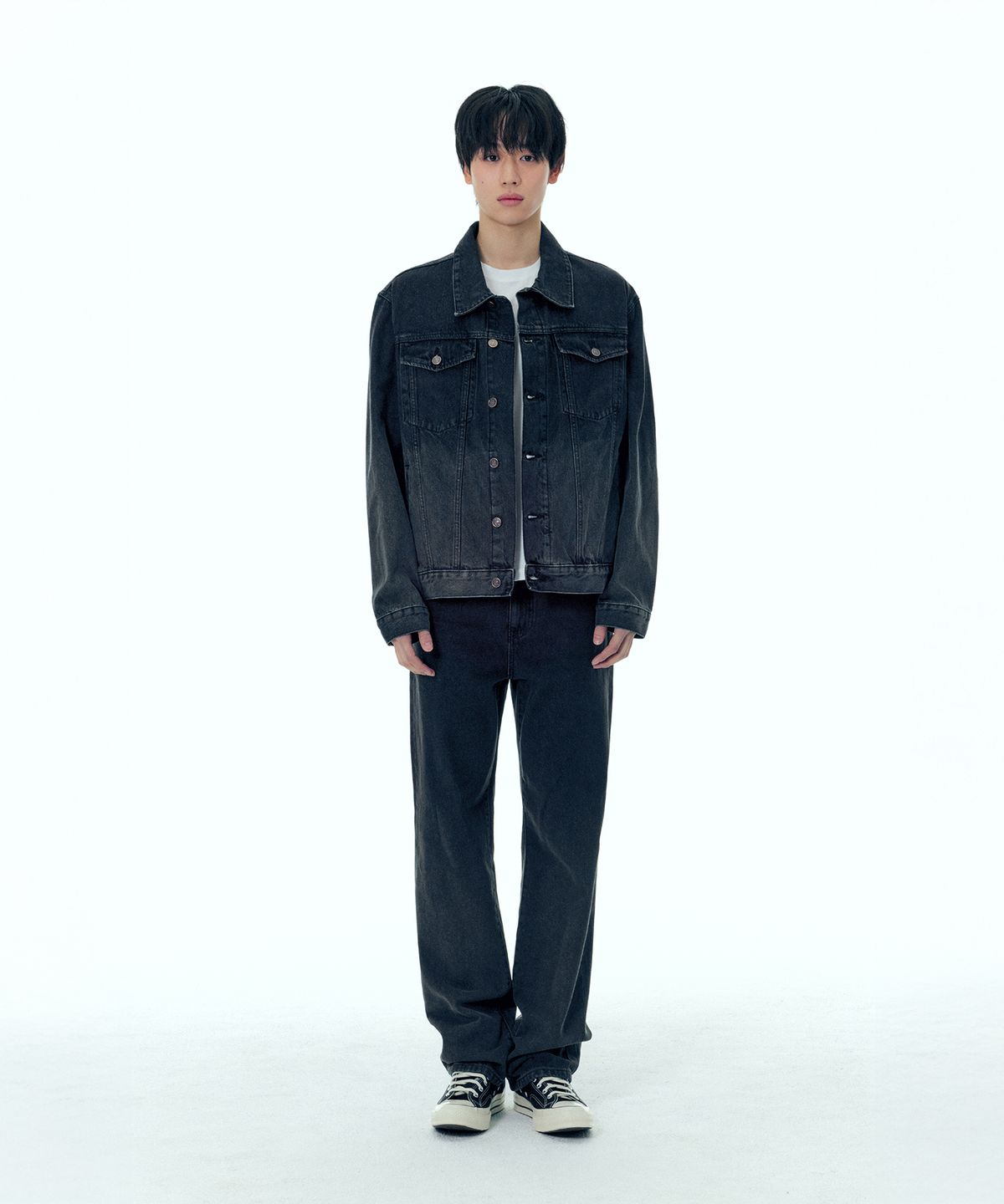 플랙(PLAC) 그라데이션 TYPE-3 데님 자켓 그레이