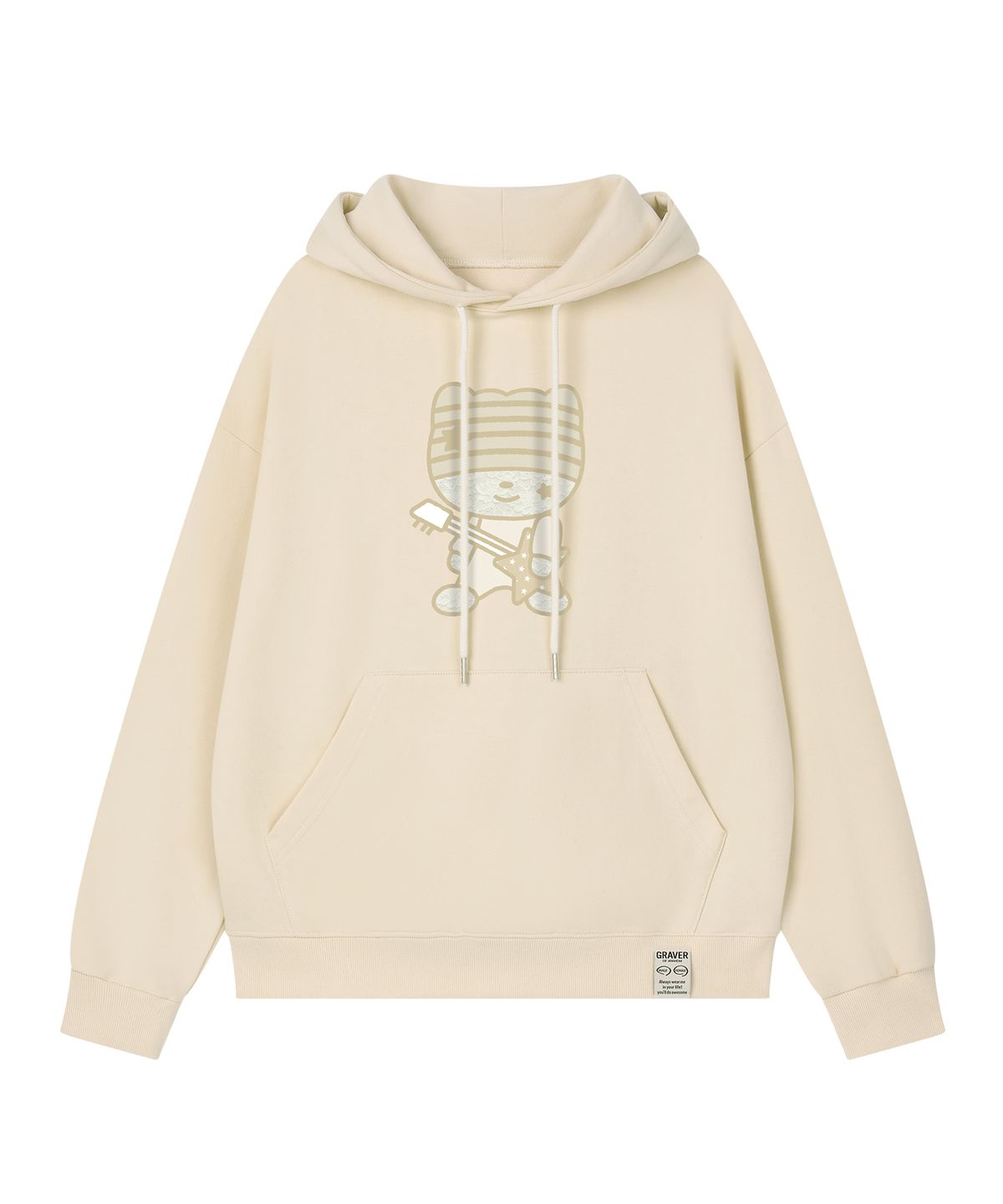 그레이버(GRAVER) [UNISEX]ROCK G.O.C.A.T 후드티_4color